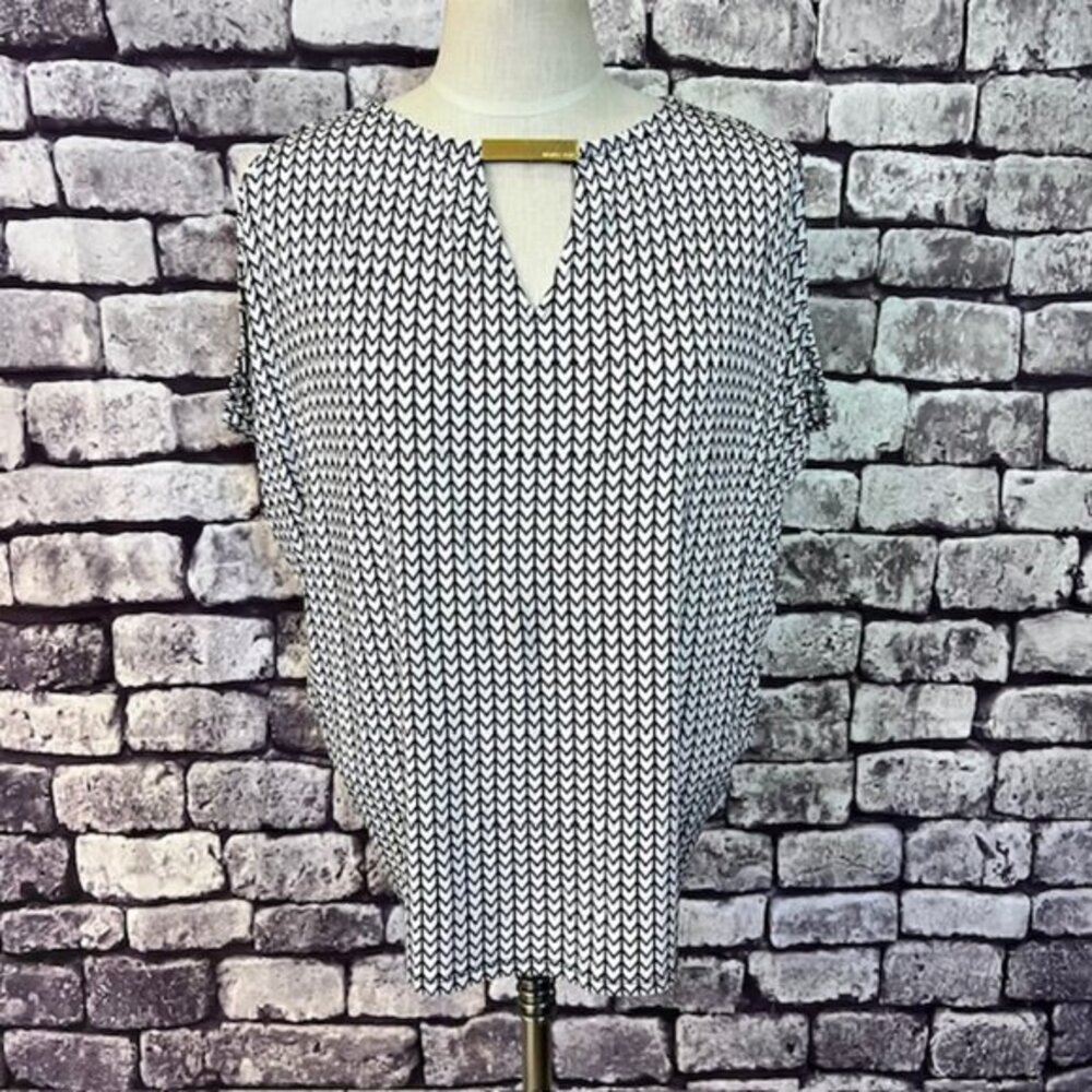 Michael Kors Black & White Sleeveless Blouse Size S - Picture 1 of 8